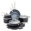 GreenPan Valencia Pro Hard Anodized 11 Piece Cookware Pots and Pans Set, Dishwasher & Oven Safe, Gray