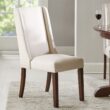 Madison Park Victor Cream Fabric Wingback Dining Chairs Set of 2