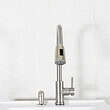 Better Homes & Gardens Elmont Pull Down Kitchen Faucet with Soap Dispenser, Satin Nickel