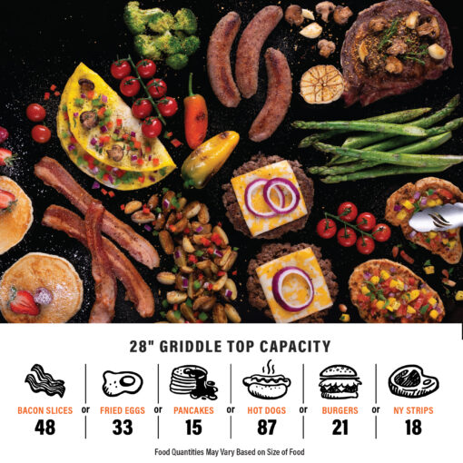 Blackstone 2-Burner 28” Propane Griddle with Hood and Omnivore Griddle Plate