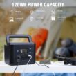 Powkey 200W Portable Power Station, Powkey 120Wh/33,000mAh Power Bank with AC Outlet