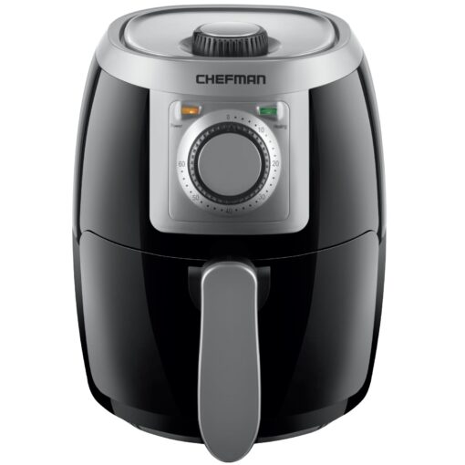 CHEFMAN Small Compact Air Fryer Healthy Cooking, 2 Qt, Nonstick, Black