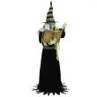 Haunted Hill Farm 6-ft Freestanding Motion Activated Talking Lighted Witch Animatronic