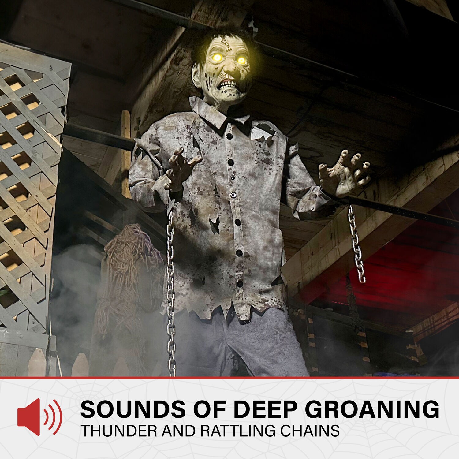 Haunted Hill Farm 6-ft Freestanding Motion Activated Lighted Zombie ...