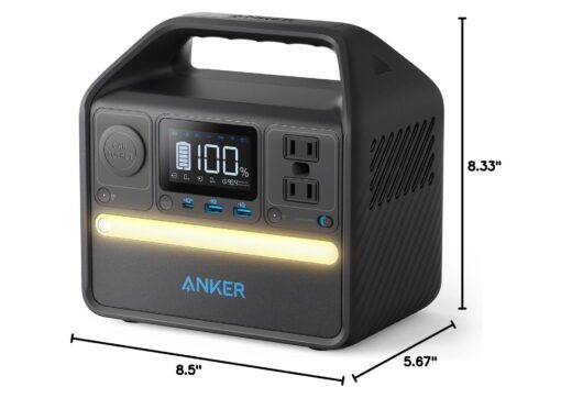Anker 521 Portable Power Station Upgraded with LiFePO4 Battery, 256Wh 6-Port PowerHouse, 2 AC Outlets