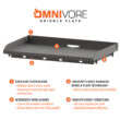 Blackstone 2-Burner 28” Propane Griddle with Hood and Omnivore Griddle Plate