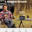 Anker 521 Portable Power Station Upgraded with LiFePO4 Battery, 256Wh 6-Port PowerHouse, 2 AC Outlets