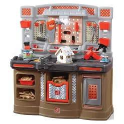 Step2 Big Builders Pro Workshop Multicolor Tool Bench, 27.50" x 34", 19 lb