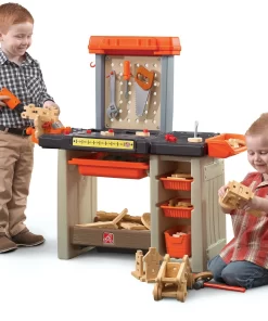 Step2 Handyman Plastic Toddler Workbench and Plastic Kid Tool Bench 30 plus piece Playset