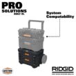 RIDGID 257068 2.0 Pro Gear System 22 in. XL 4 Drawers Modular Tool Box Storage