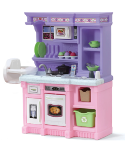 Step2 Little Bakers Pink Toddler Plastic Kitchen Playset with 30 Piece Play Set