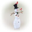 Alpine Corporation 74-in Snowman Free Standing Decoration with White LED Lights