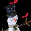 Alpine Corporation 74-in Snowman Free Standing Decoration with White LED Lights