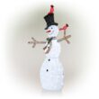 Alpine Corporation 74-in Snowman Free Standing Decoration with White LED Lights