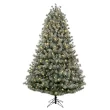 GE 7.5-ft Frosted Carolina Pine Pre-lit LED Artificial Christmas Tree