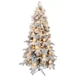 GE 5-ft Candlewood pine Pre-lit Flocked Green Artificial Christmas with LED Lights