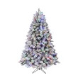 Holiday Living 6.5-ft Flocked Albany pine Pre-lit LED Artificial Christmas Tree
