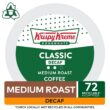 Krispy Kreme Classic Decaf, Single-Serve Keurig K-Cup Pods, Medium Roast Coffee Pods, 72 Count