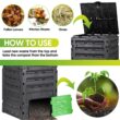 SUPER DEAL Garden Compost Bin 120 Gallon (450 L) Outdoor Large Capacity Composter BPA-Free Material SUPER DEAL Garden Compost Bin 120 Gallon (450 L) Outdoor Large Capacity Composter BPA-Free Material