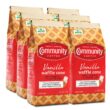 Community Coffee Vanilla Waffle Cone 66 Ounces, Ice Cream Flavored Ground Coffee, 11 Ounce Bag (Pack of 6)