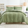 Better Homes & Gardens 3-Piece Green Waffle Stripe Comforter Set , Full/Queen