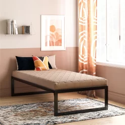 DHP Value 6 Inch Thermobonded Polyester Filled Quilted Top Bunk Bed Mattress, Twin, Tan