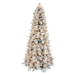 GE 9-ft Flocked Candlewood Pine Pre-lit LED Artificial Christmas Tree