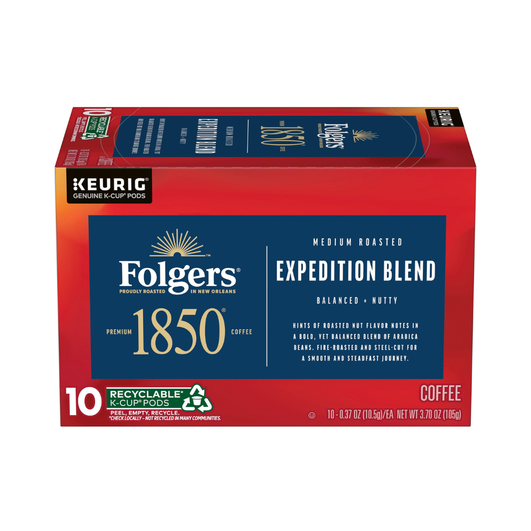 Folgers 1850 Expedition Blend Medium Roast Coffee, 60 Keurig K-Cup Pods Folgers 1850 Expedition Blend Medium Roast Coffee, 60 Keurig K-Cup Pods