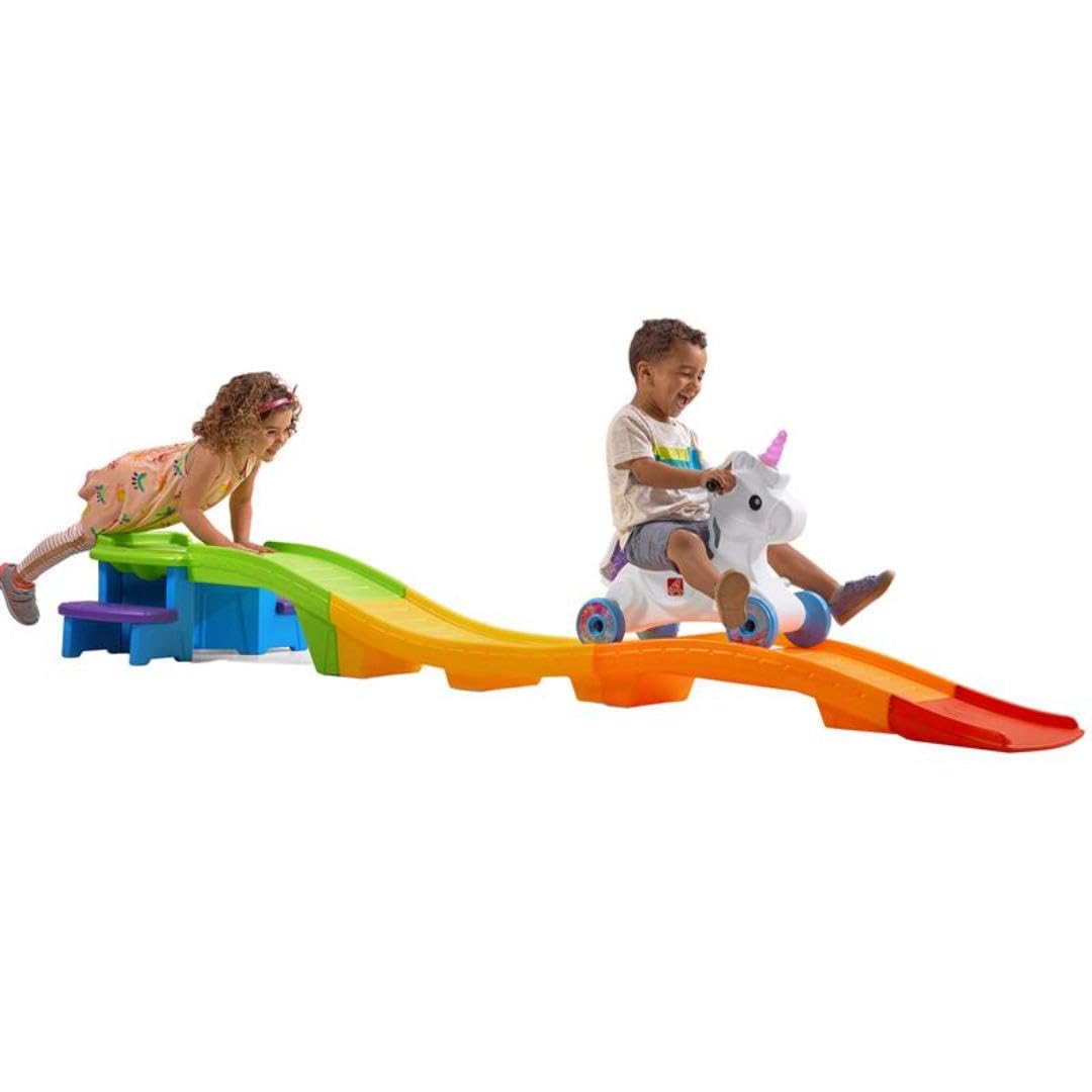 Step2 Unicorn Up & Down Roller Coaster Kids Ride On Toy, Push Car, Indoor/Outdoor Playset, Made of Durable Plastic, Multicolor Step2 Unicorn Up & Down Roller Coaster Kids Ride On Toy, Push Car, Indoor/Outdoor Playset, Made of Durable Plastic, Multicolor