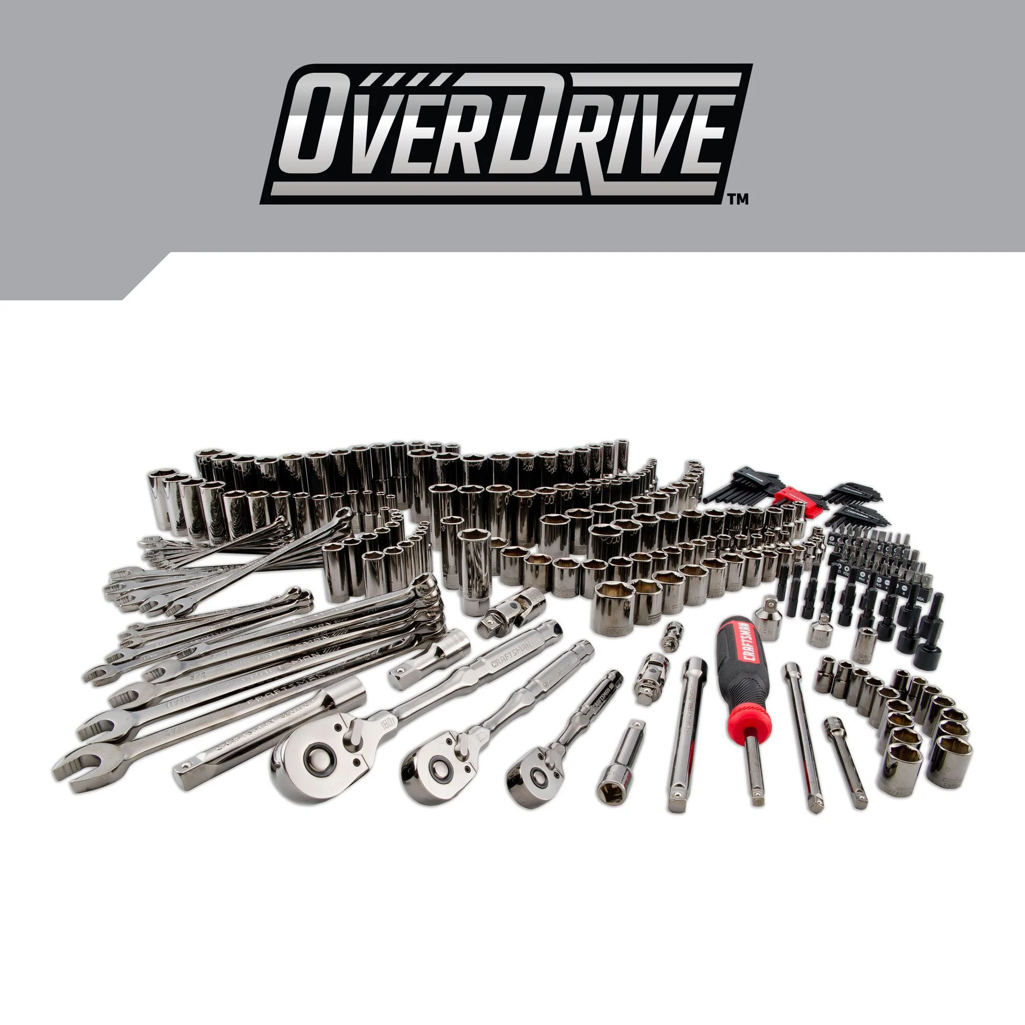 CRAFTSMAN OVERDRIVE 284-Piece Standard (SAE) And Metric Gunmetal