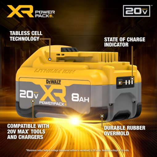 DEWALT XR POWERPACK 20-V Lithium-ion Battery (8 Ah)