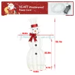 VEIKOUS 53.1-in Snowman Free Standing Decoration with White LED Lights