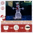 VEIKOUS 53.1-in Snowman Free Standing Decoration with White LED Lights