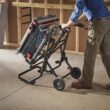 Bosch 10-in 15-Amp 12-Volt Corded Portable Jobsite Table Saw with Foldable Rolling Stand