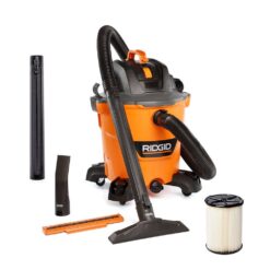 RIDGID HD1200 12 Gallon 5.0 Peak HP NXT Shop Vac Wet Dry Vacuum with General Debris Filter, Locking Hose and Accessory Attachments