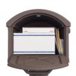 Architectural Mailboxes Post Mount Brown Plastic Extra Large Mailbox with Post