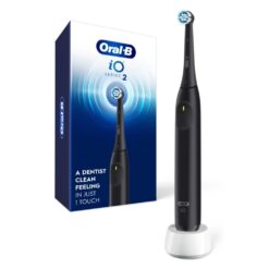 Oral-B iO Series 2 Rechargeable Electric Powered Toothbrush, Night Black with 1 Gentle Care Brush Head