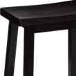 Amazon Basics Solid Wood Saddle-Seat Counter-Height Kitchen Island BarStool, 24-Inch Height, Black - Set of 2 Amazon Basics Solid Wood Saddle-Seat Counter-Height Kitchen Island BarStool, 24-Inch Height, Black - Set of 2