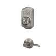 Schlage Camelot Satin Nickel Electronic Deadbolt and Handleset with Keypad
