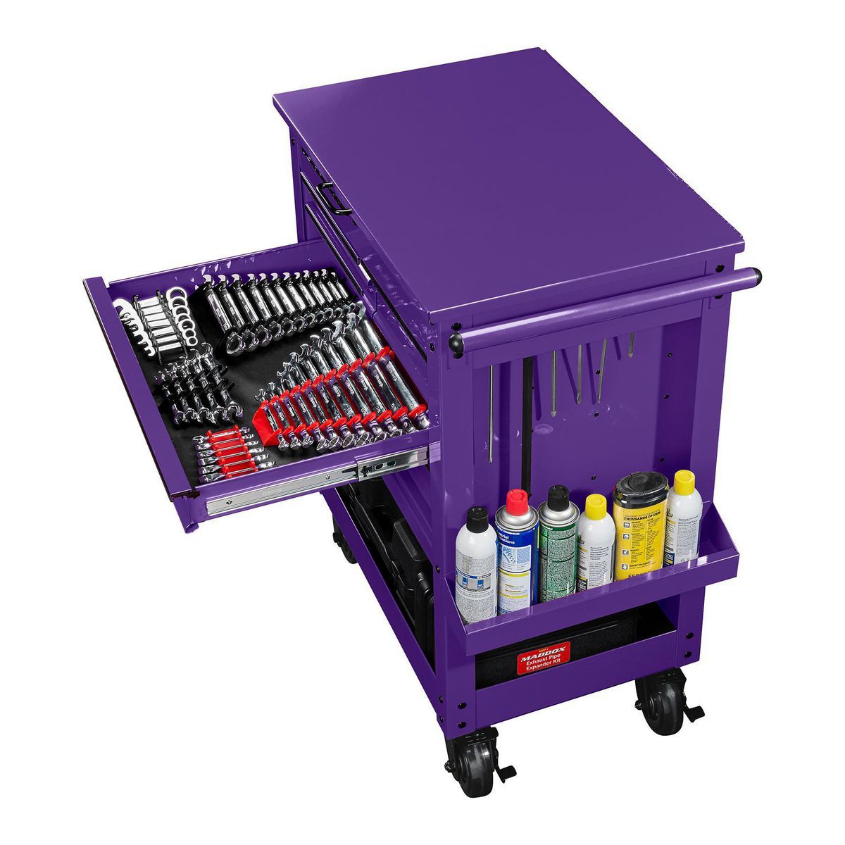 70698_W9 U.S. GENERAL 30 in., 5-Drawer Mechanics Cart, Purple