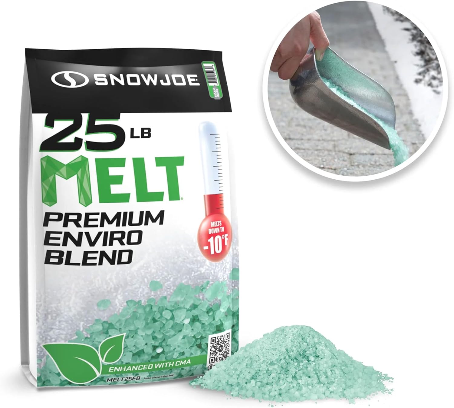 712tgWocpdL._AC_SL1500_ Snow Joe Ice & Snow Melt for Driveway, Concrete & Sidewalk, Melt-2-Go, 25-Pound Bag, Boxed