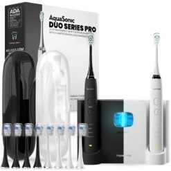 AquaSonic DUO PRO – Ultra Whitening 40,000 VPM Electric ToothBrushes – ADA Accepted - 4 Modes with Smart Timers
