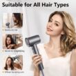Hair Dryer, 160000 RPM Professional High-Speed Blow Dryer 500 Millions Negative Ionic Care Hair Dryer, Gray