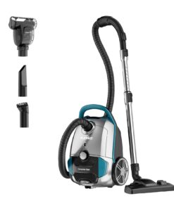 Eureka Canister Vacuum Cleaner, Lightweight Vacuum Cleaner for Carpets and Hard Floors, Silver with Green