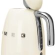 SMEG 50's Retro Style Electric Water Kettle with Automatic Shutoff, Removable Base, and Water Indicator, KLF03CRUS, Cream