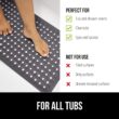 GORILLA GRIP Patented Bath Tub Shower Mat, 35x16 Washable Bathtub Floor Mats, Charcoal Opaque