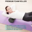 BORNEW Foam Roller Set - High Density Back Roller, Muscle Roller Stick, 2 Foot Fasciitis Ball