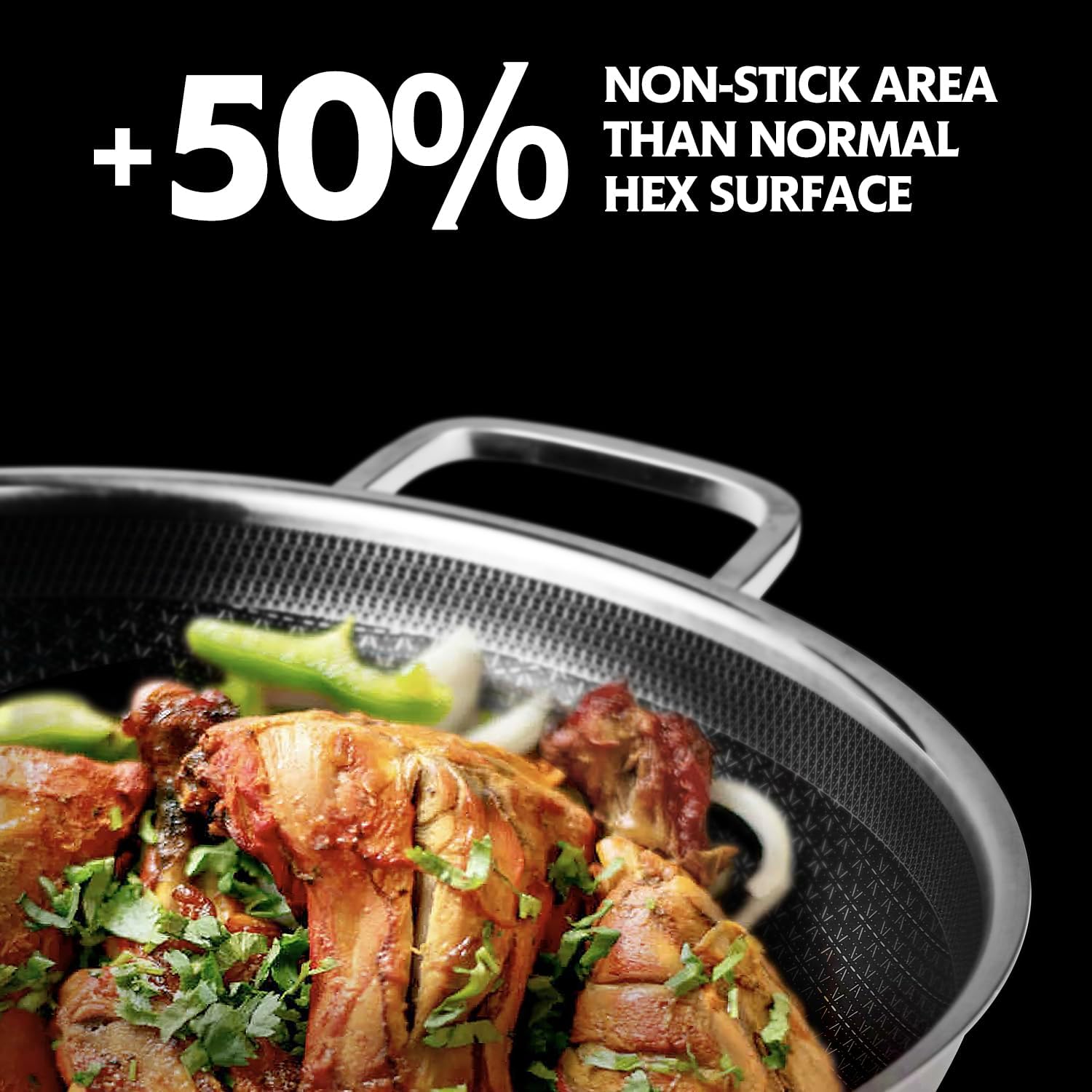 71DawYGp7vL._AC_SL1500_ DOTCLAD Wok pan, Hybrid 12 inch Wok with Lid, PFOA Free Cookware