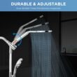 Dual Handheld Shower Head Combo, 2-in-1 Rain Shower Heads System 8 Inch Rainfall Shower Head, Chrome Dual Handheld Shower Head Combo, 2-in-1 Rain Shower Heads System 8 Inch Rainfall Shower Head, Chrome