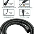 BRIGHT SHOWERS Four Spray Settings Shower Head Set Oil Rubbed Bronze and Black Finishing with 60" Long Stainless Steel Shower Hose